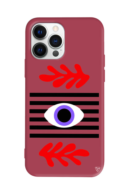 Mor Göz Lansman Model İçi Kadife Silikon Telefon Kılıfı