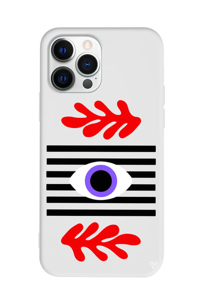 Mor Göz Lansman Model İçi Kadife Silikon Telefon Kılıfı