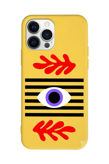 Mor Göz Lansman Model İçi Kadife Silikon Telefon Kılıfı