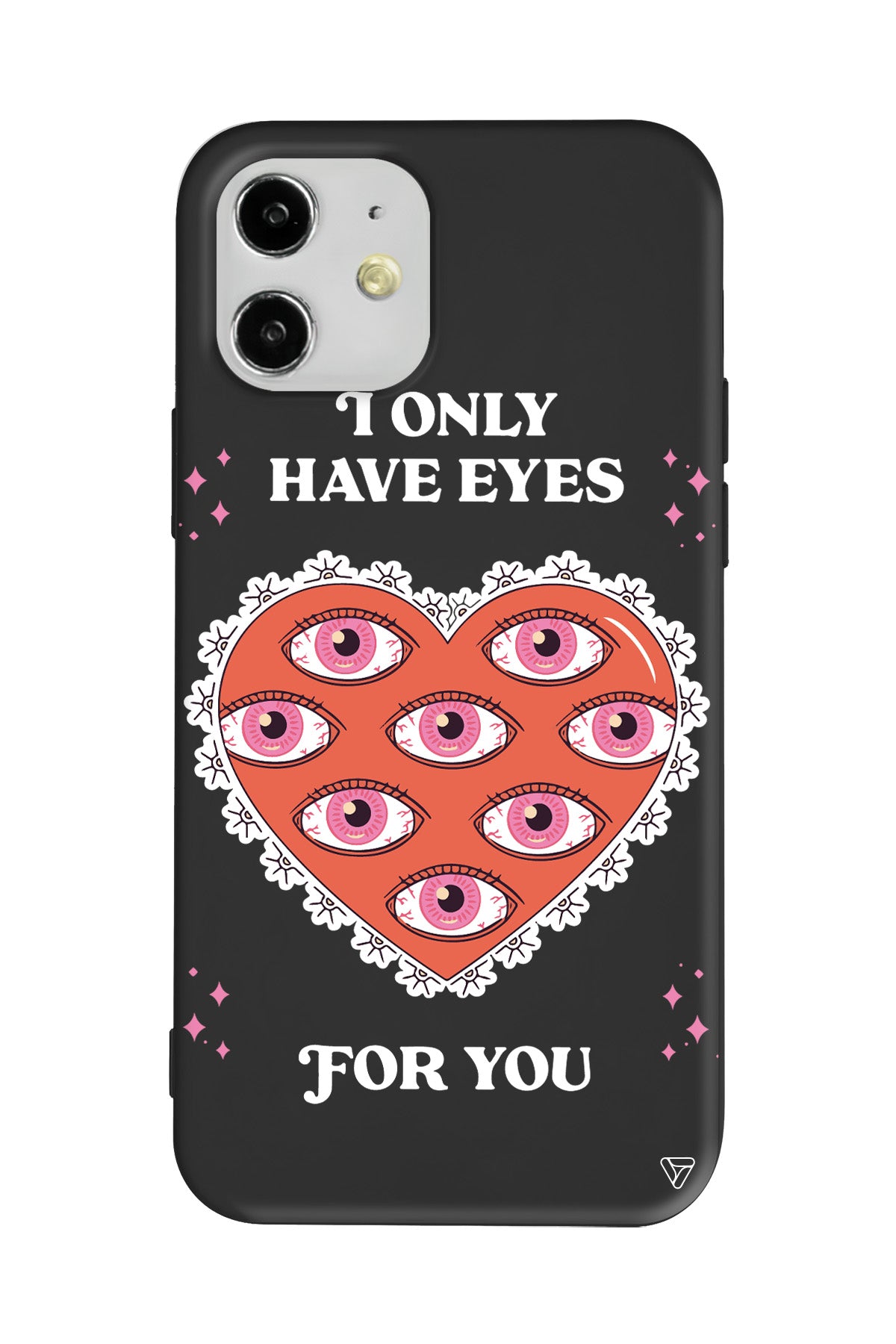 Only Have Eyes Lansman Model İçi Kadife Silikon Telefon Kılıfı