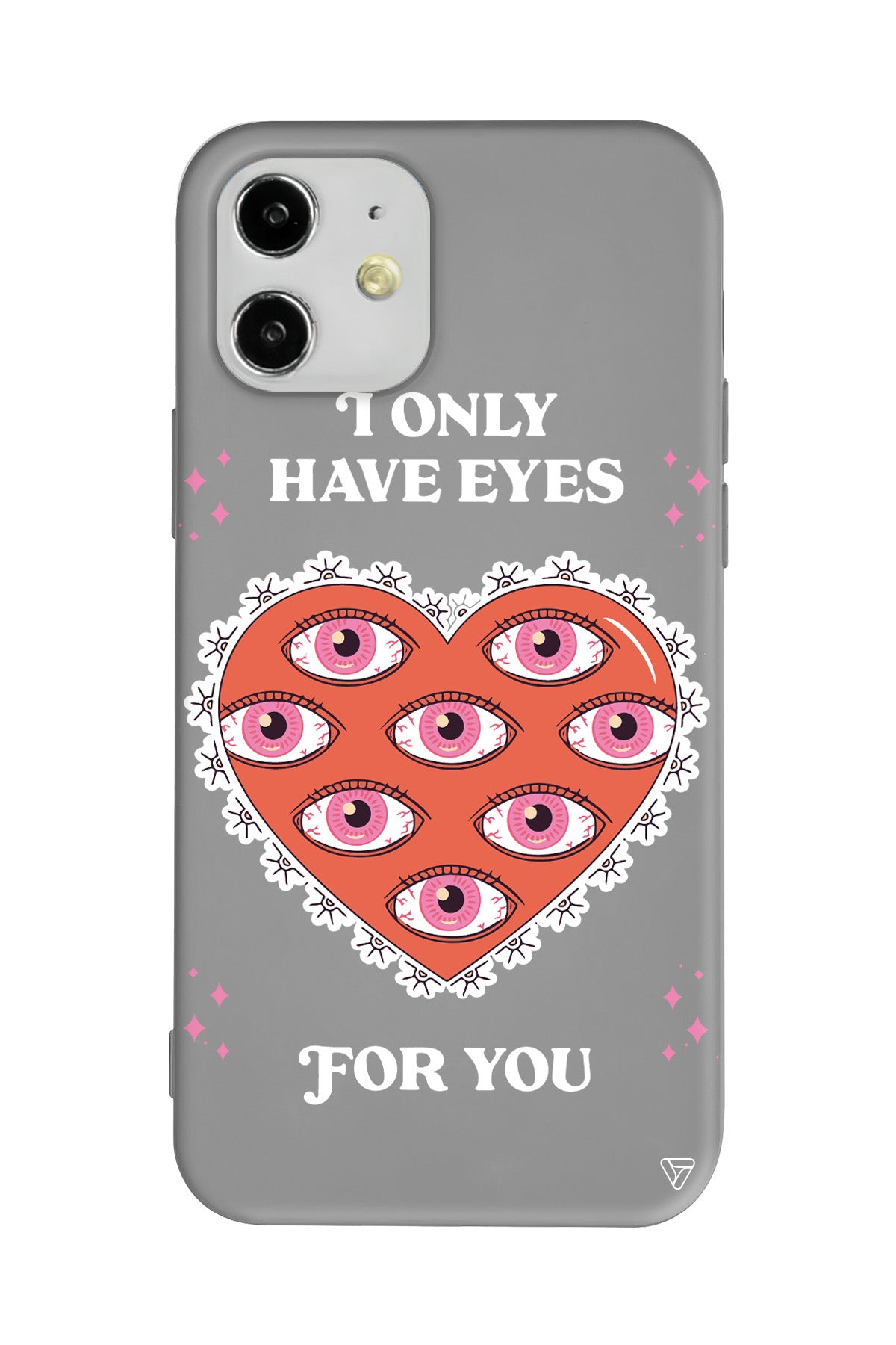 Only Have Eyes Lansman Model İçi Kadife Silikon Telefon Kılıfı