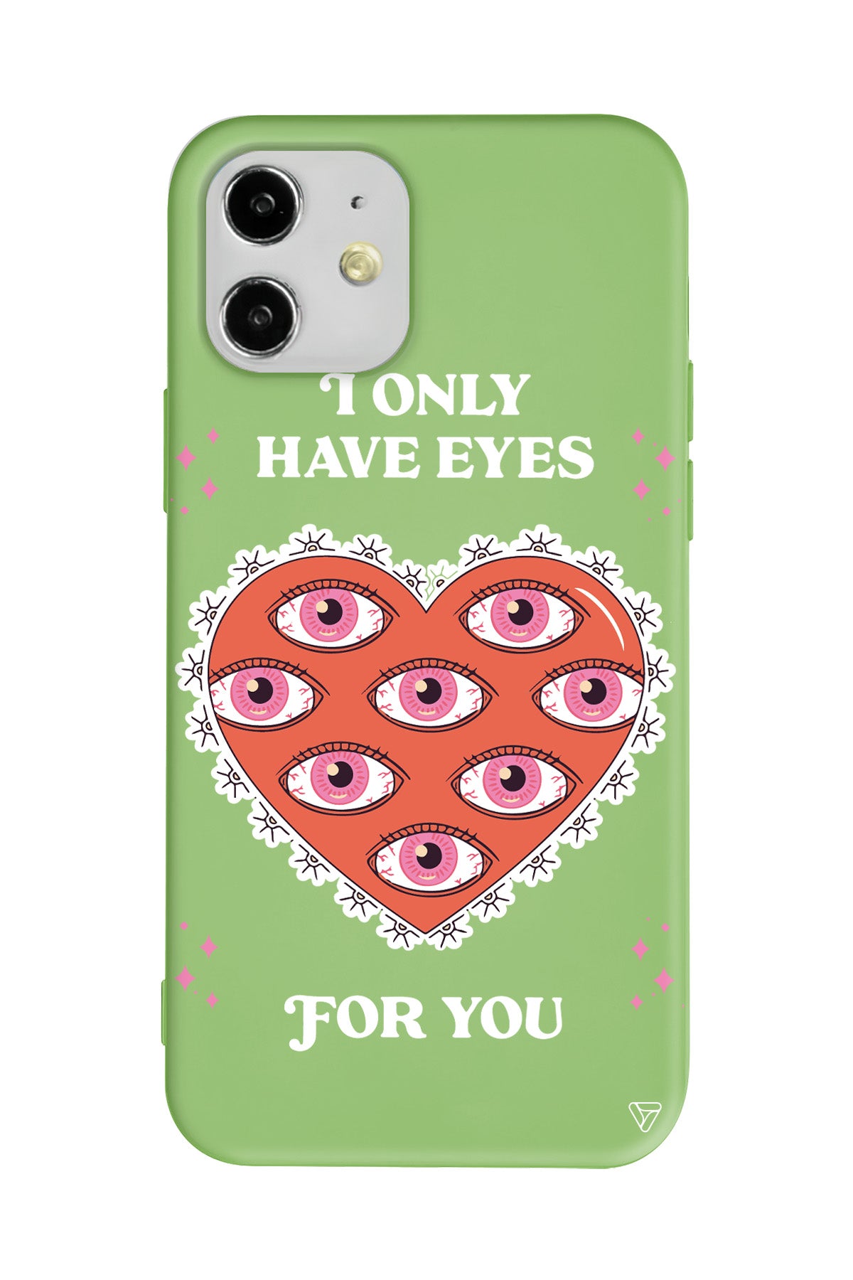 Only Have Eyes Lansman Model İçi Kadife Silikon Telefon Kılıfı