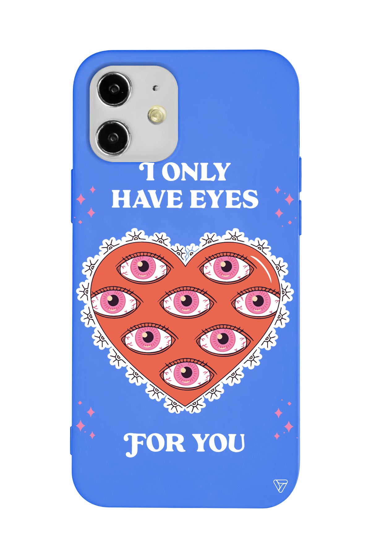 Only Have Eyes Lansman Model İçi Kadife Silikon Telefon Kılıfı