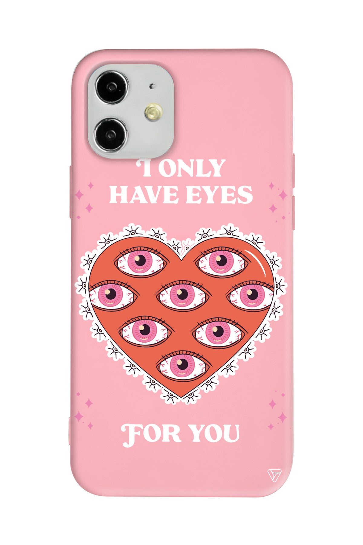 Only Have Eyes Lansman Model İçi Kadife Silikon Telefon Kılıfı