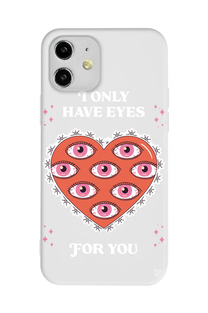Only Have Eyes Lansman Model İçi Kadife Silikon Telefon Kılıfı
