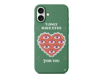 Only Have Eyes Lansman Model İçi Kadife Silikon Telefon Kılıfı – Plus Serisine Özel