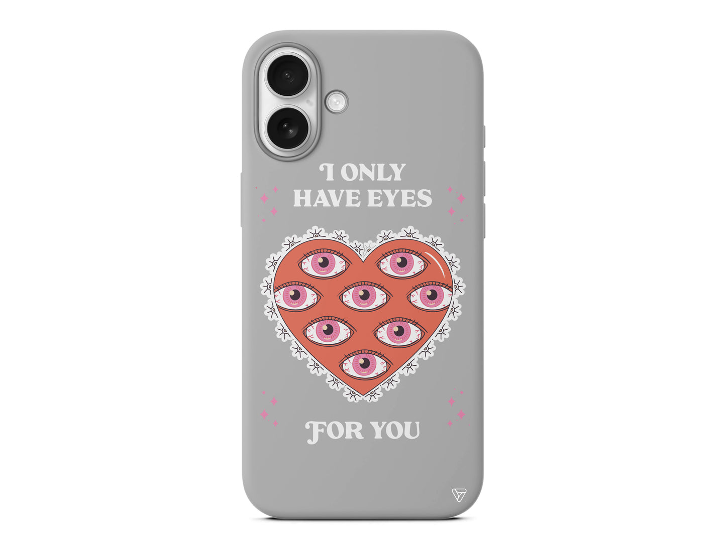 Only Have Eyes Lansman Model İçi Kadife Silikon Telefon Kılıfı