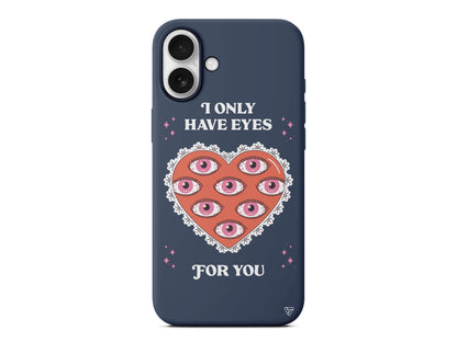 Only Have Eyes Lansman Model İçi Kadife Silikon Telefon Kılıfı – Plus Serisine Özel