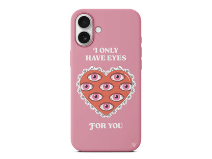 Only Have Eyes Lansman Model İçi Kadife Silikon Telefon Kılıfı – Plus Serisine Özel