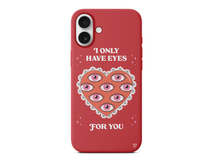 Only Have Eyes Lansman Model İçi Kadife Silikon Telefon Kılıfı – Plus Serisine Özel