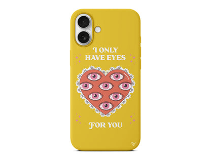 Only Have Eyes Lansman Model İçi Kadife Silikon Telefon Kılıfı