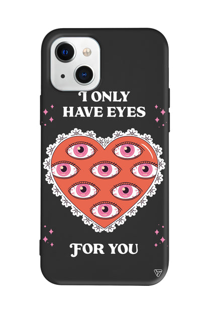 Only Have Eyes Lansman Model İçi Kadife Silikon Telefon Kılıfı – Plus Serisine Özel