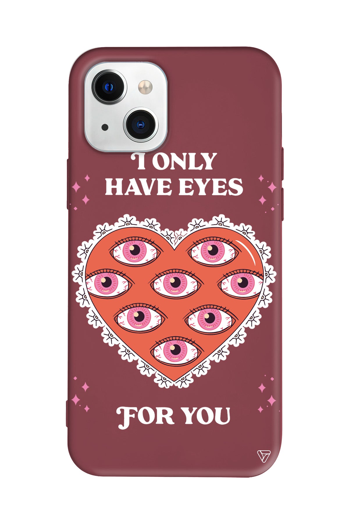 Only Have Eyes Lansman Model İçi Kadife Silikon Telefon Kılıfı