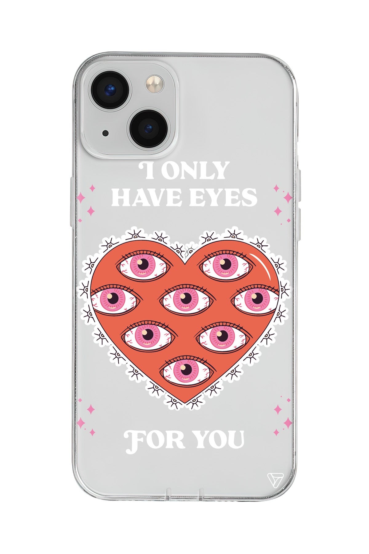 Only Have Eyes Lansman Model İçi Kadife Silikon Telefon Kılıfı