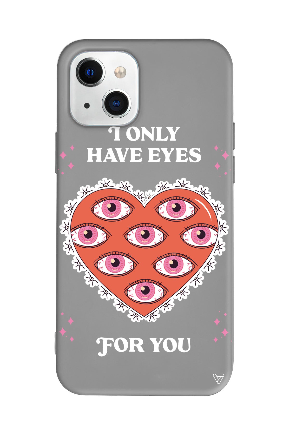 Only Have Eyes Lansman Model İçi Kadife Silikon Telefon Kılıfı