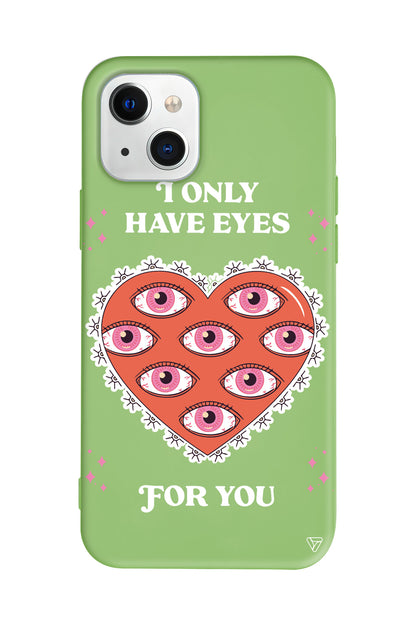 Only Have Eyes Lansman Model İçi Kadife Silikon Telefon Kılıfı – Plus Serisine Özel