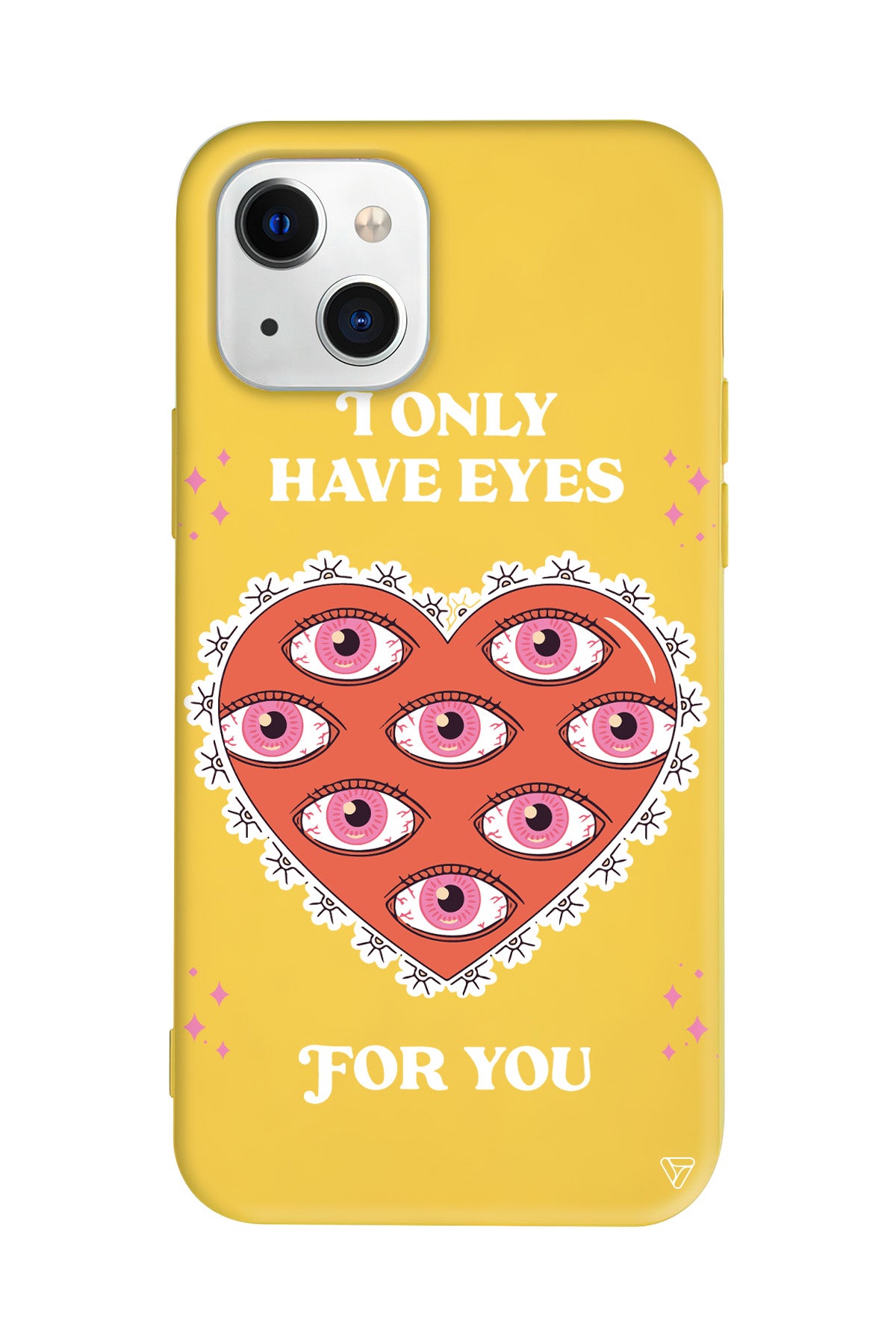 Only Have Eyes Lansman Model İçi Kadife Silikon Telefon Kılıfı