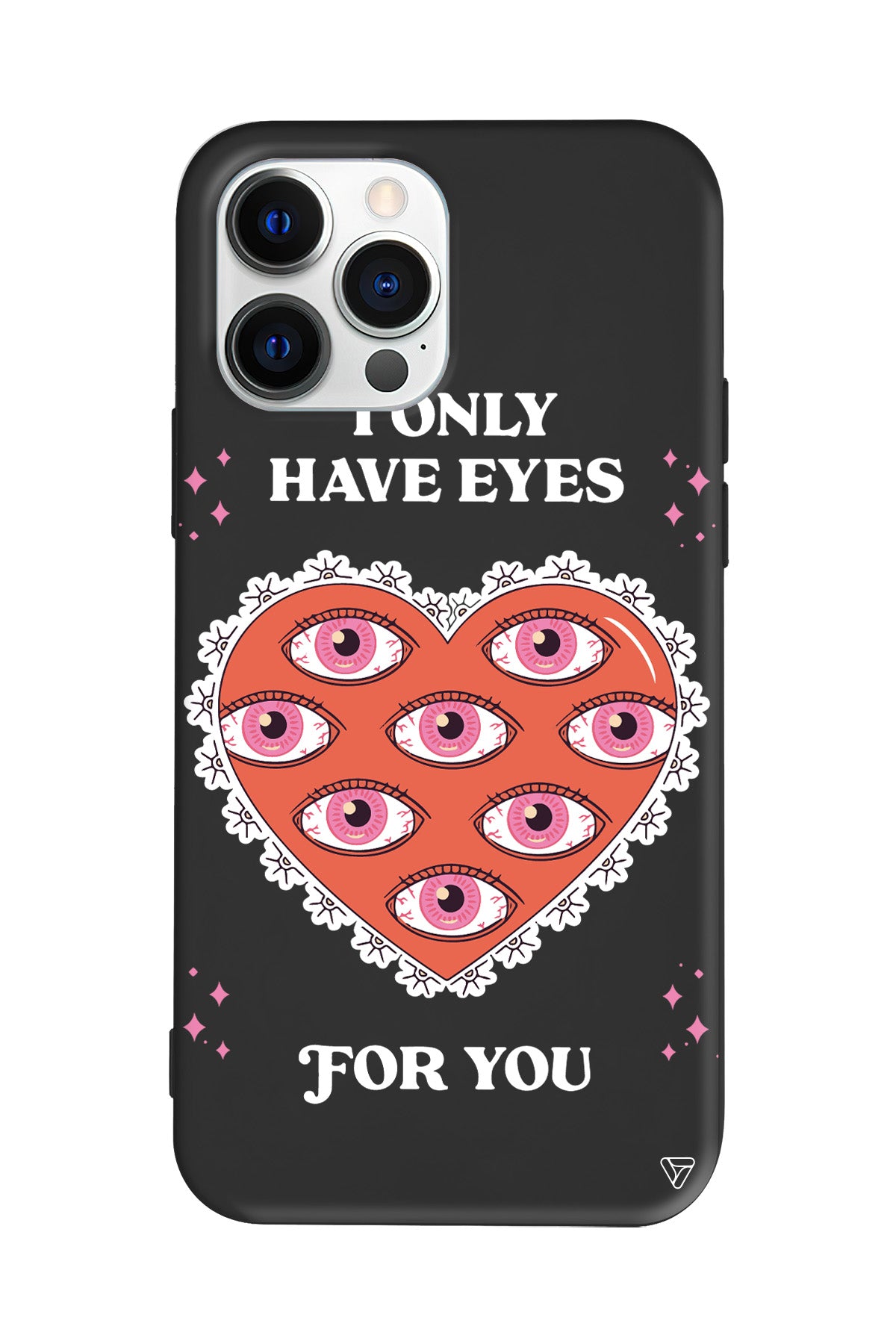 Only Have Eyes Lansman Model İçi Kadife Silikon Telefon Kılıfı