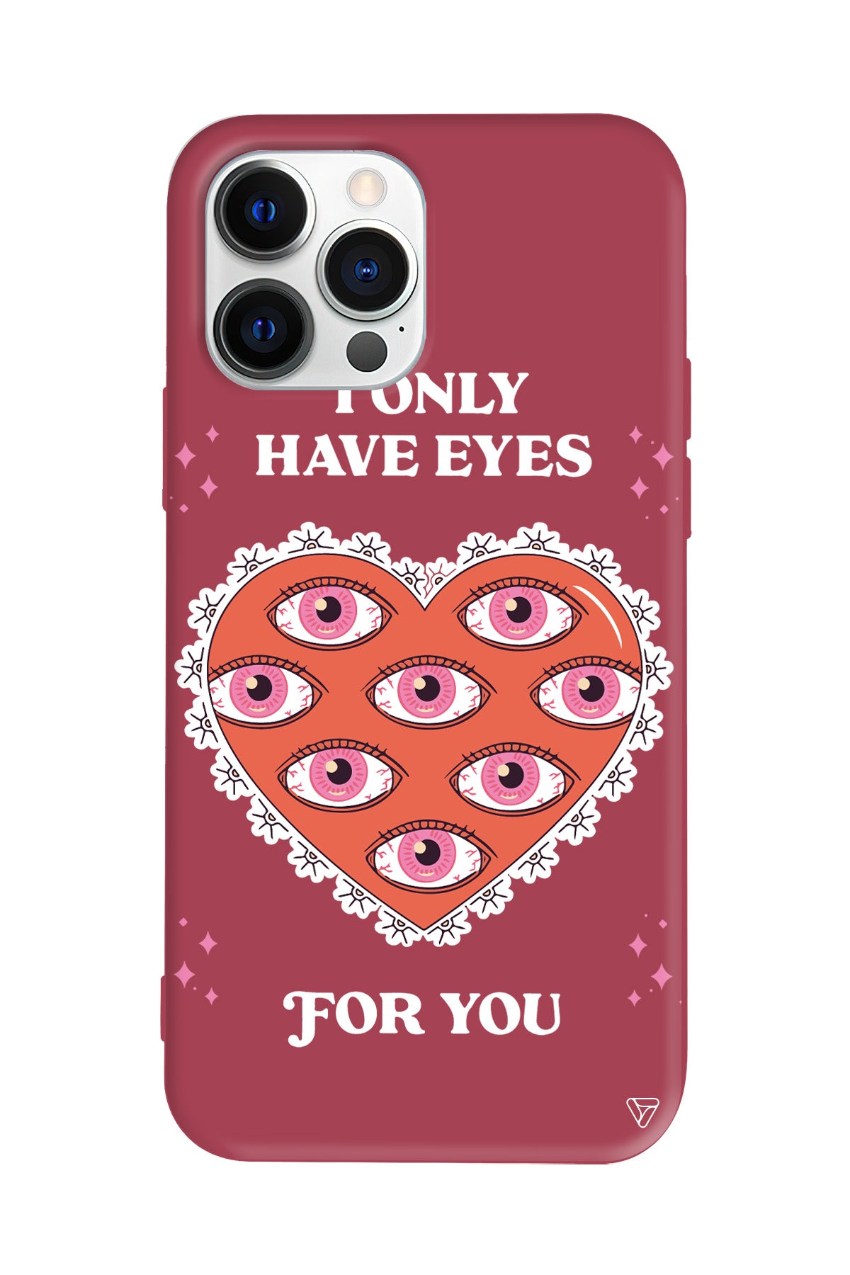 Only Have Eyes Lansman Model İçi Kadife Silikon Telefon Kılıfı