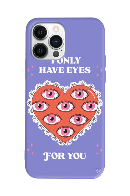 Only Have Eyes Lansman Model İçi Kadife Silikon Telefon Kılıfı