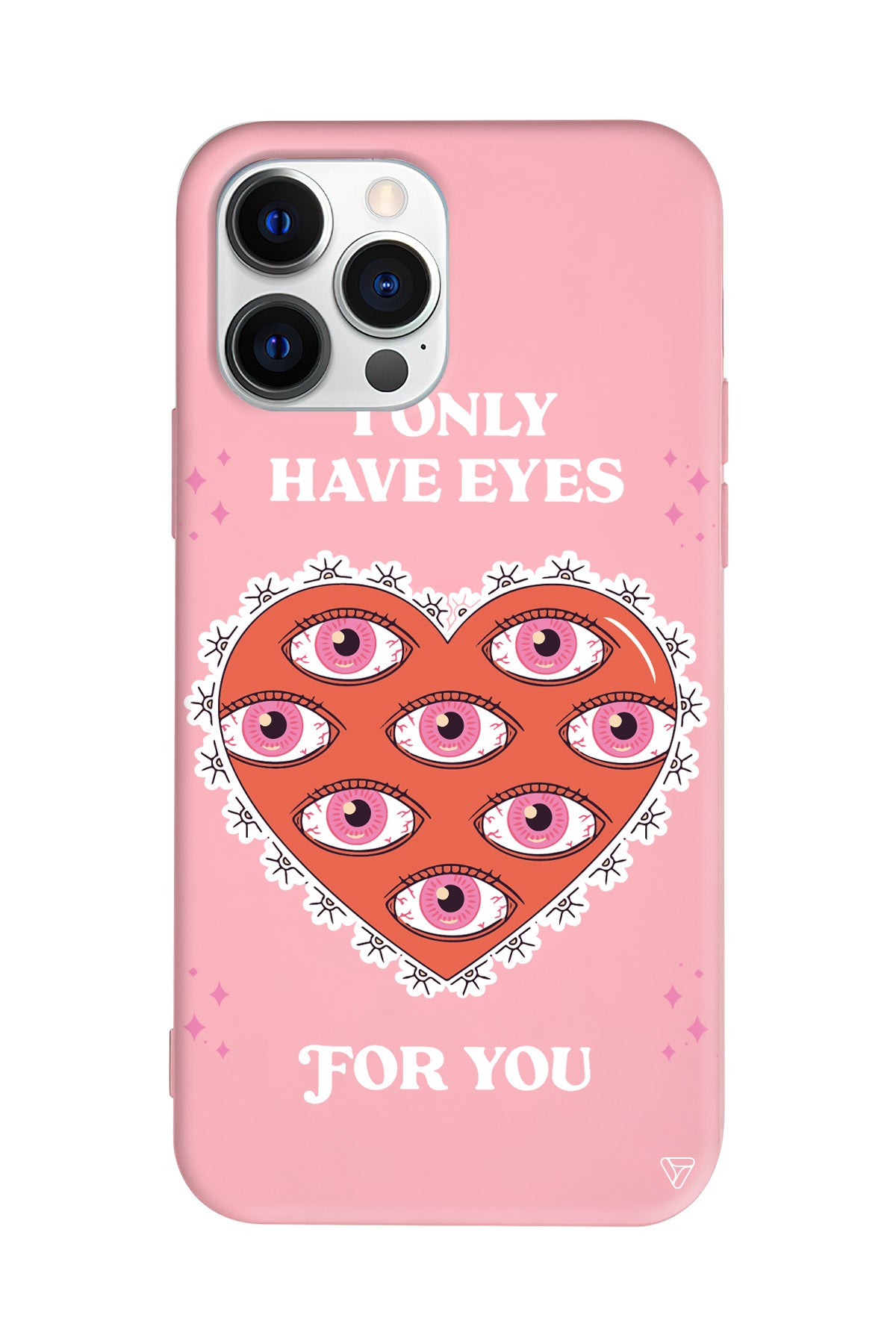 Only Have Eyes Lansman Model İçi Kadife Silikon Telefon Kılıfı