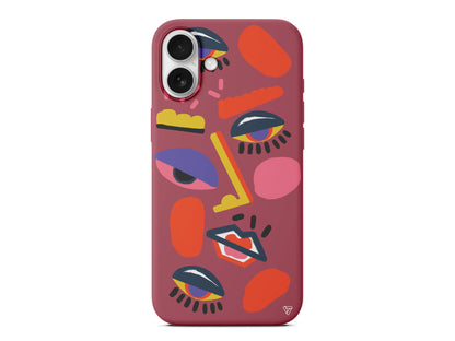 Sürreal Lansman Model İçi Kadife Silikon Telefon Kılıfı