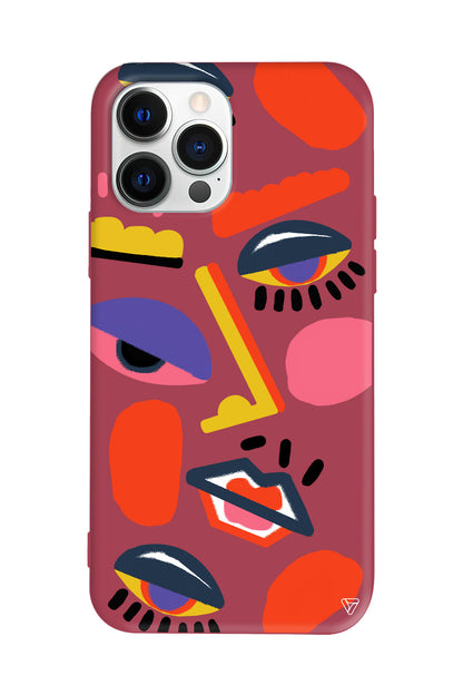 Sürreal Lansman Model İçi Kadife Silikon Telefon Kılıfı