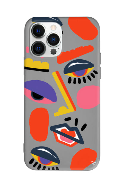 Sürreal Lansman Model İçi Kadife Silikon Telefon Kılıfı