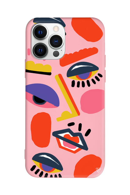 Sürreal Lansman Model İçi Kadife Silikon Telefon Kılıfı