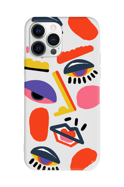 Sürreal Lansman Model İçi Kadife Silikon Telefon Kılıfı