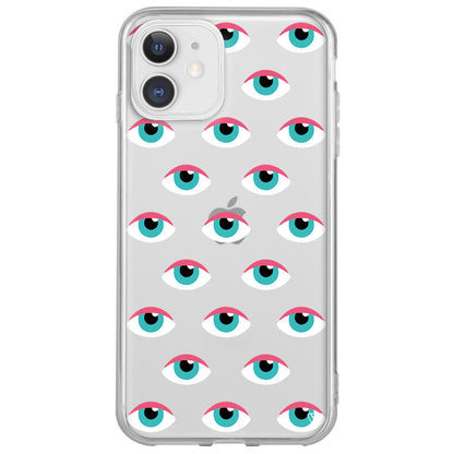 Sadece Gözler Lansman Model İçi Kadife Silikon Telefon Kılıfı