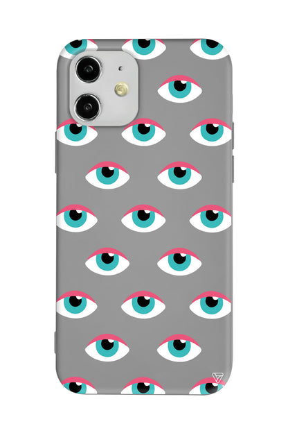 Sadece Gözler Lansman Model İçi Kadife Silikon Telefon Kılıfı