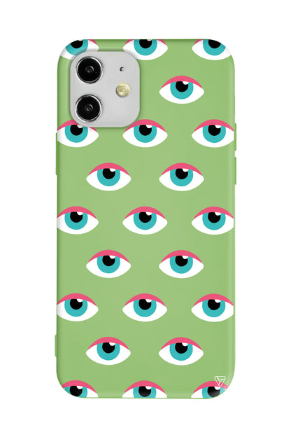 Sadece Gözler Lansman Model İçi Kadife Silikon Telefon Kılıfı