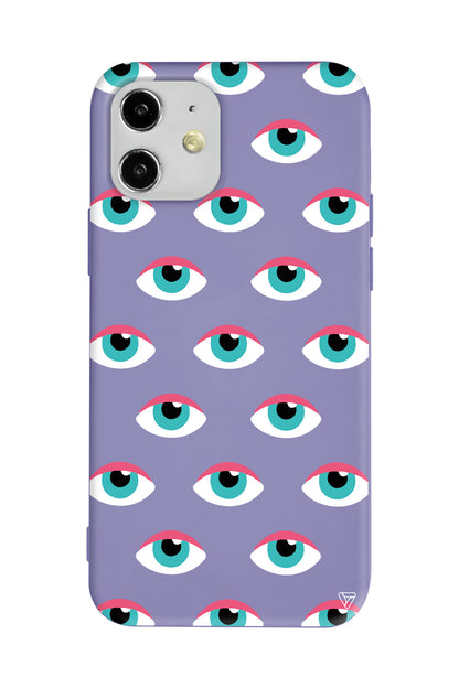 Sadece Gözler Lansman Model İçi Kadife Silikon Telefon Kılıfı