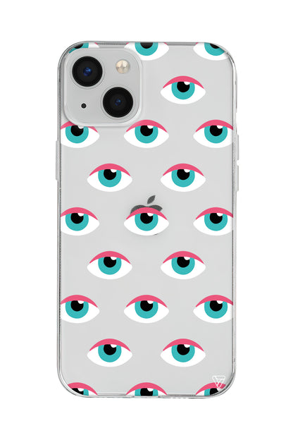 Sadece Gözler Lansman Model İçi Kadife Silikon Telefon Kılıfı