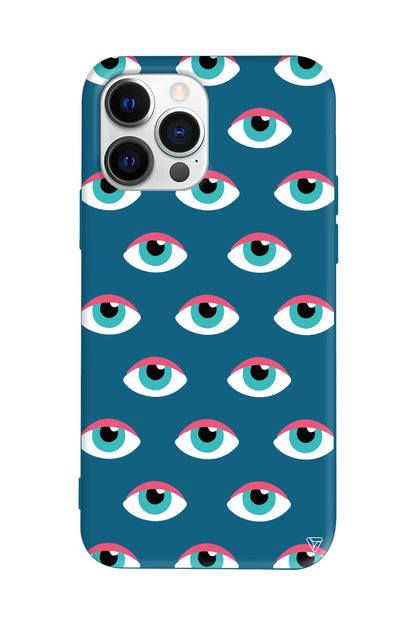 Sadece Gözler Lansman Model İçi Kadife Silikon Telefon Kılıfı