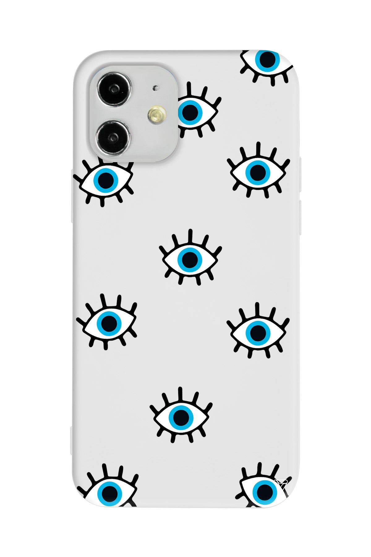 Nazar Gözler Lansman Model İçi Kadife Silikon Telefon Kılıfı