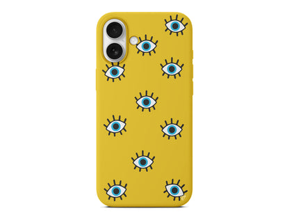 Nazar Gözler Lansman Model İçi Kadife Silikon Telefon Kılıfı – Plus Serisine Özel