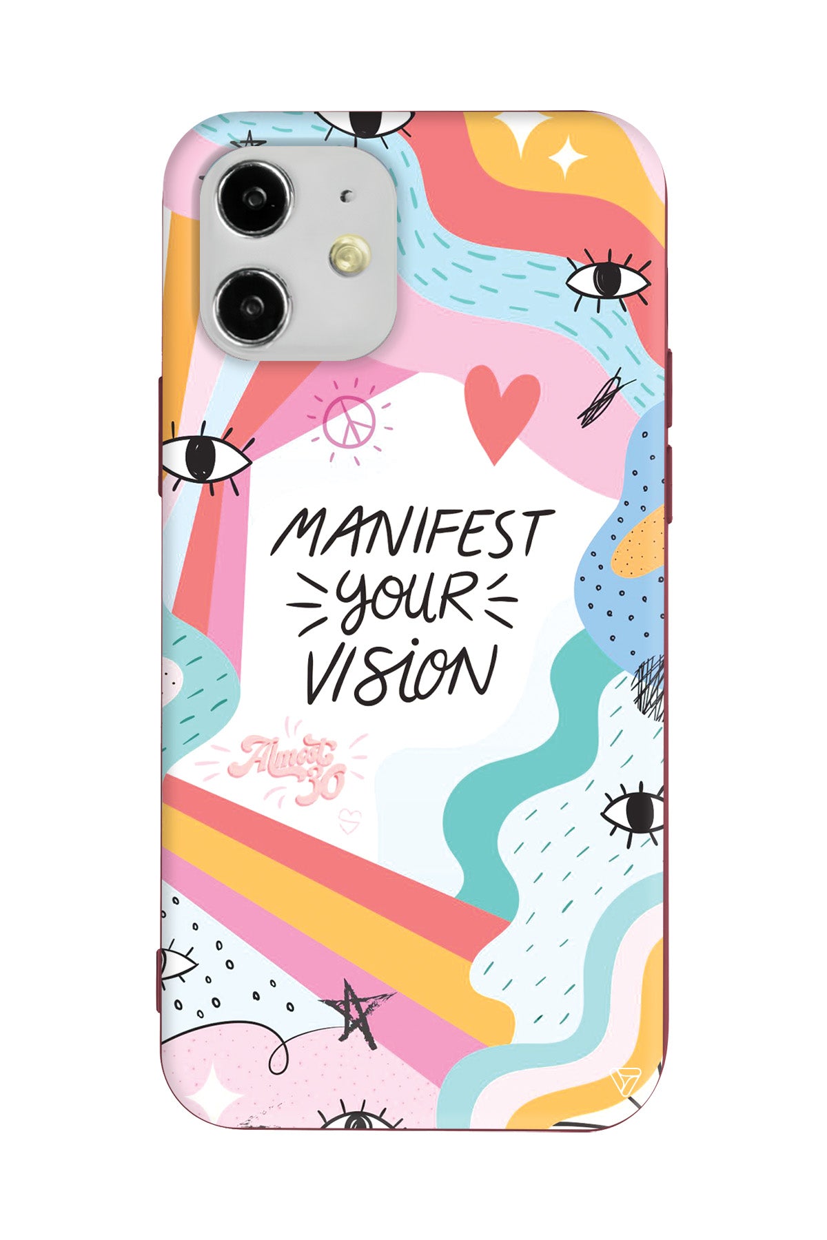 Manifest Your Vision Lansman Model İçi Kadife Silikon Telefon Kılıfı