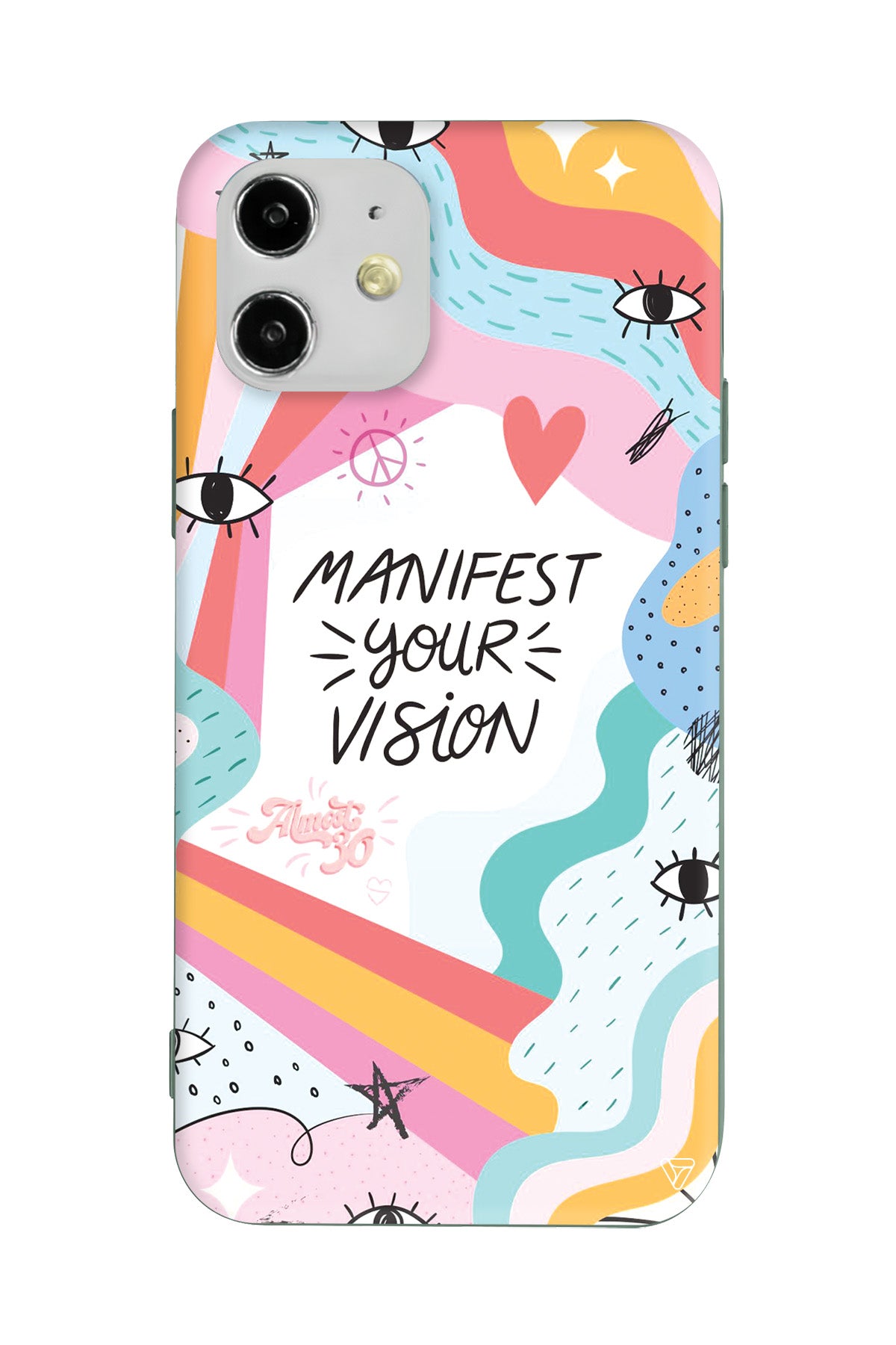 Manifest Your Vision Lansman Model İçi Kadife Silikon Telefon Kılıfı