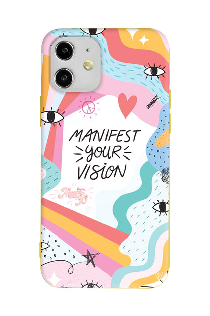 Manifest Your Vision Lansman Model İçi Kadife Silikon Telefon Kılıfı