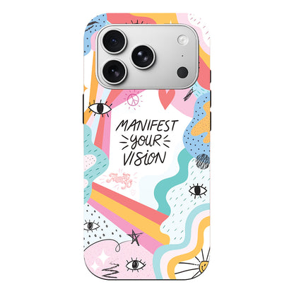 Manifest Your Vision Lansman Model İçi Kadife Silikon Telefon Kılıfı