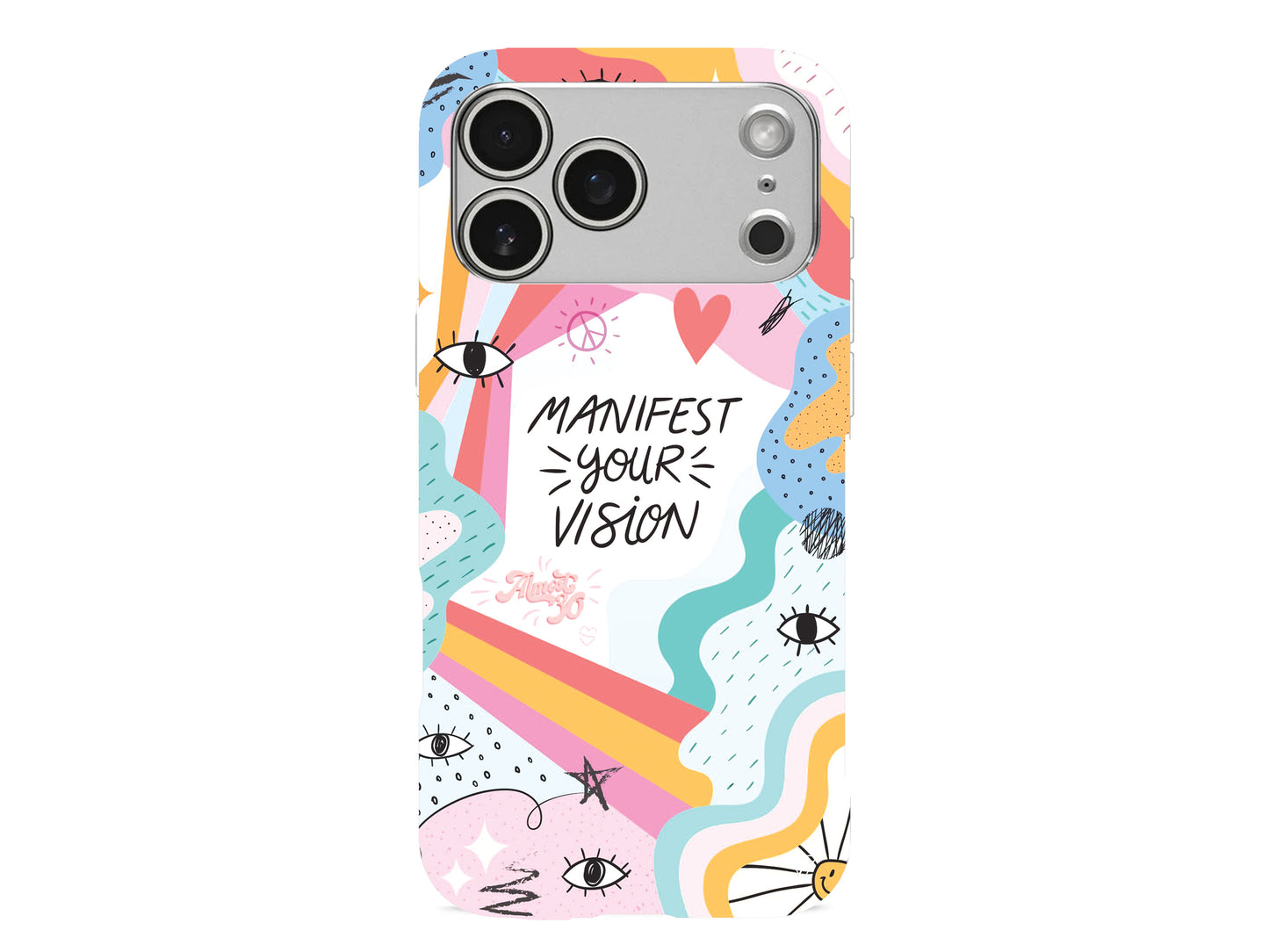 Manifest Your Vision Lansman Model İçi Kadife Silikon Telefon Kılıfı