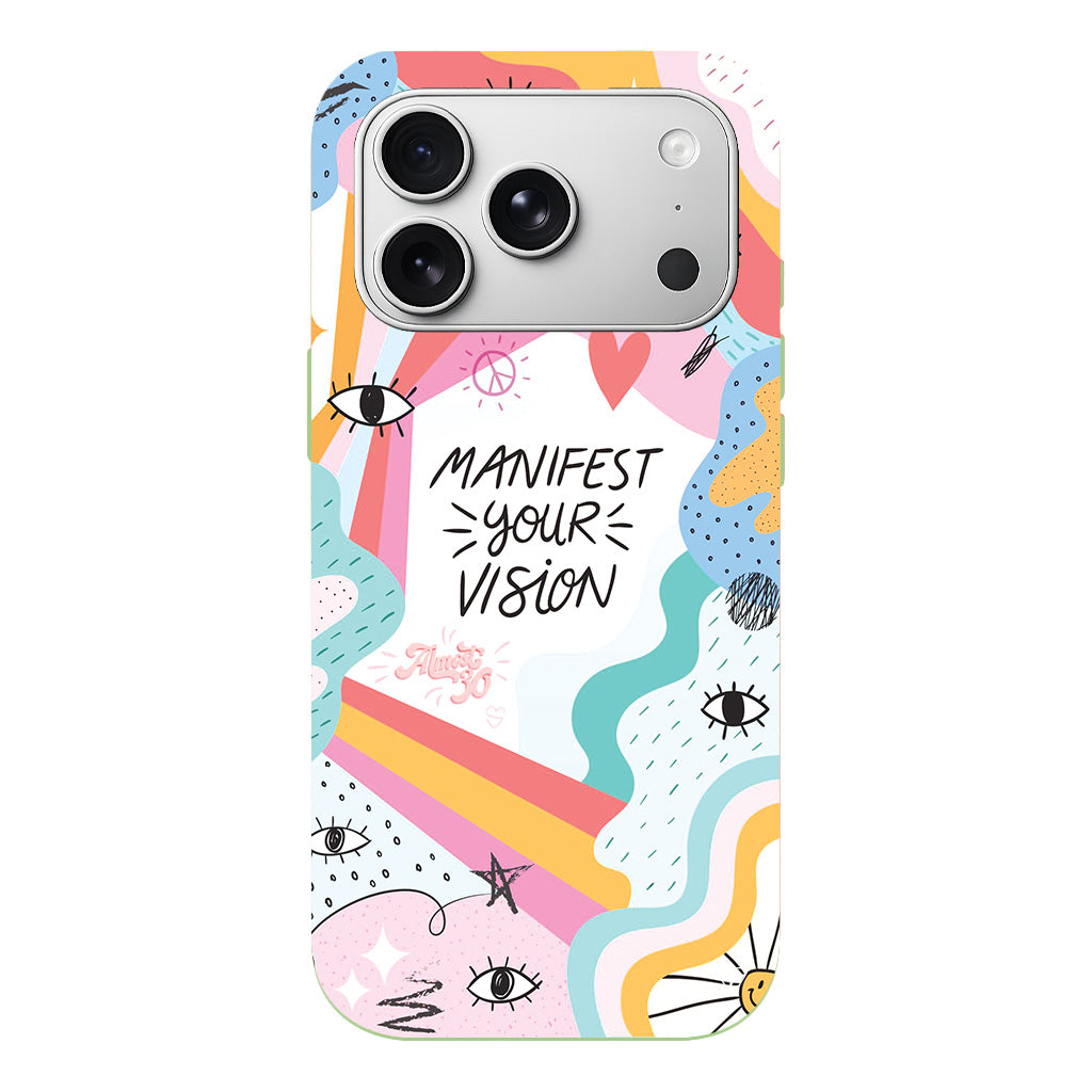 Manifest Your Vision Lansman Model İçi Kadife Silikon Telefon Kılıfı