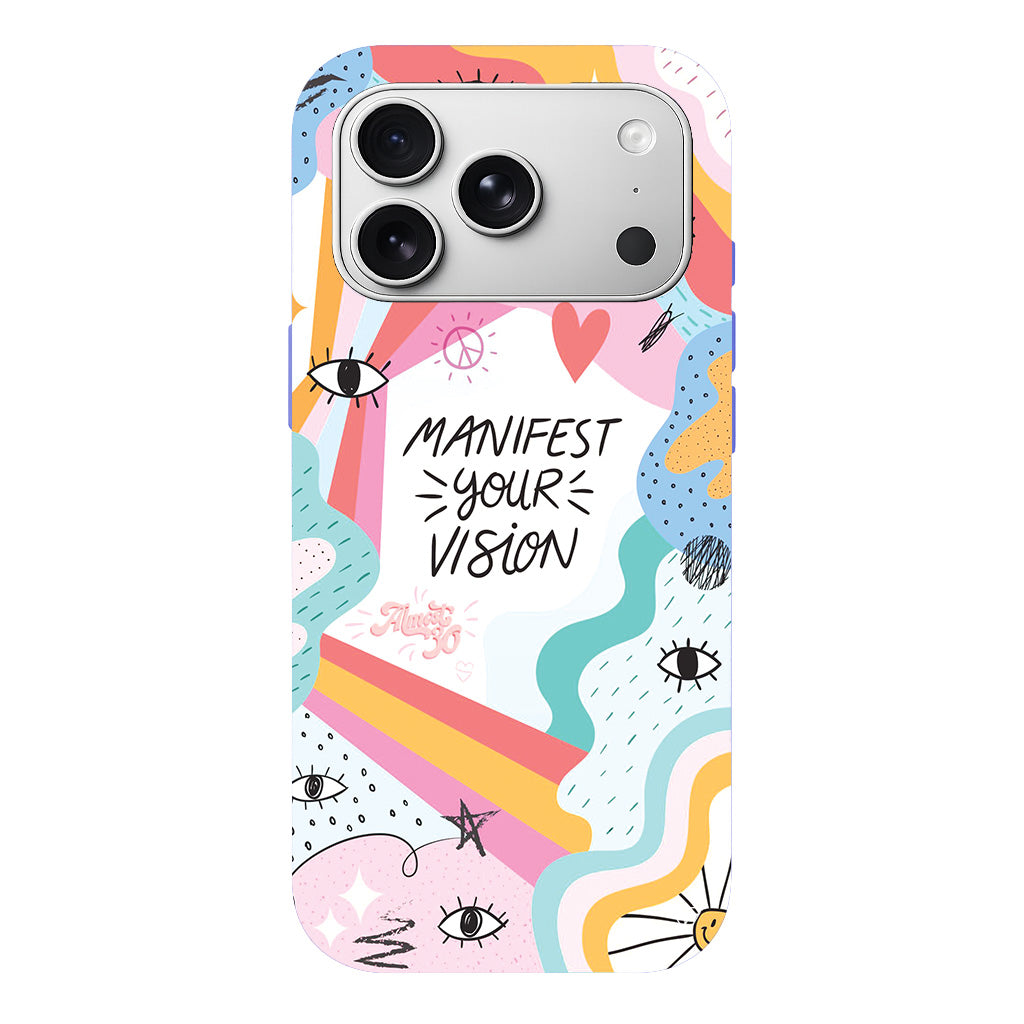 Manifest Your Vision Lansman Model İçi Kadife Silikon Telefon Kılıfı