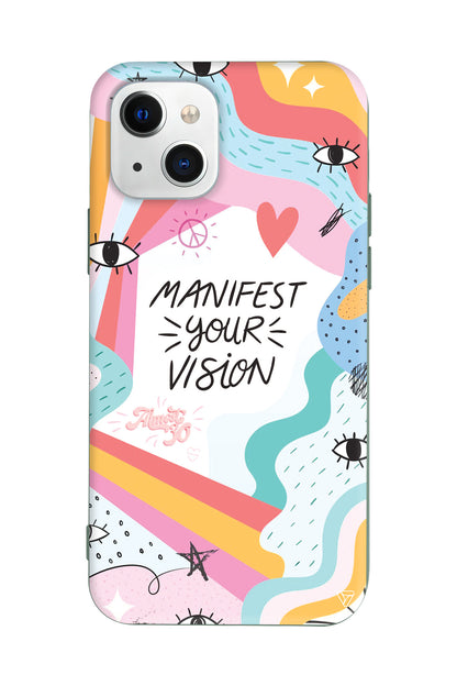 Manifest Your Vision Lansman Model İçi Kadife Silikon Telefon Kılıfı – Plus Serisine Özel