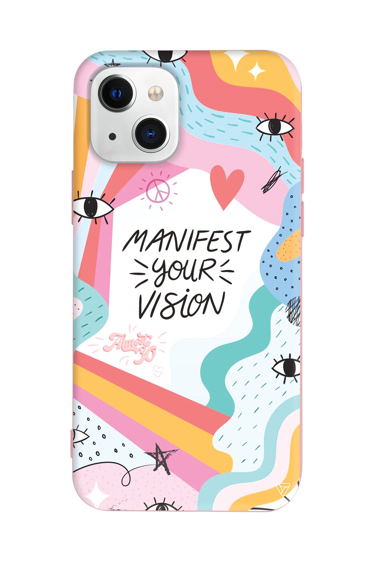 Manifest Your Vision Lansman Model İçi Kadife Silikon Telefon Kılıfı