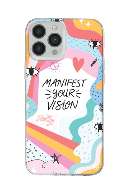 Manifest Your Vision Lansman Model İçi Kadife Silikon Telefon Kılıfı