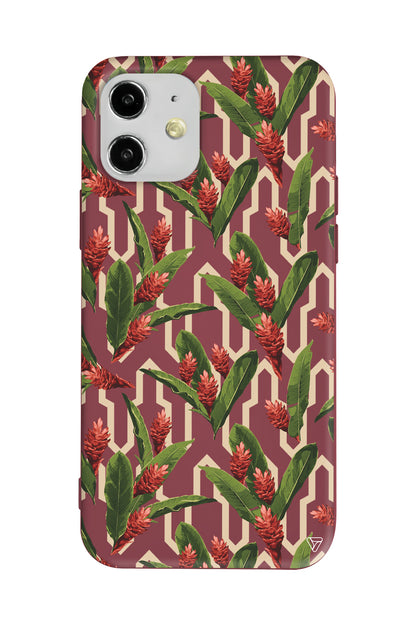 Kırmızı ve Yeşil Lansman Model İçi Kadife Silikon Telefon Kılıfı