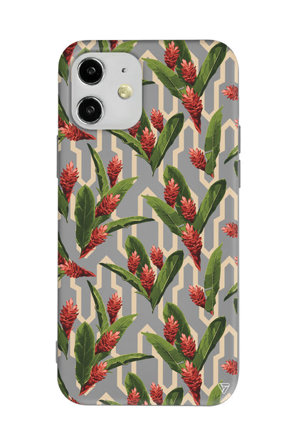 Kırmızı ve Yeşil Lansman Model İçi Kadife Silikon Telefon Kılıfı